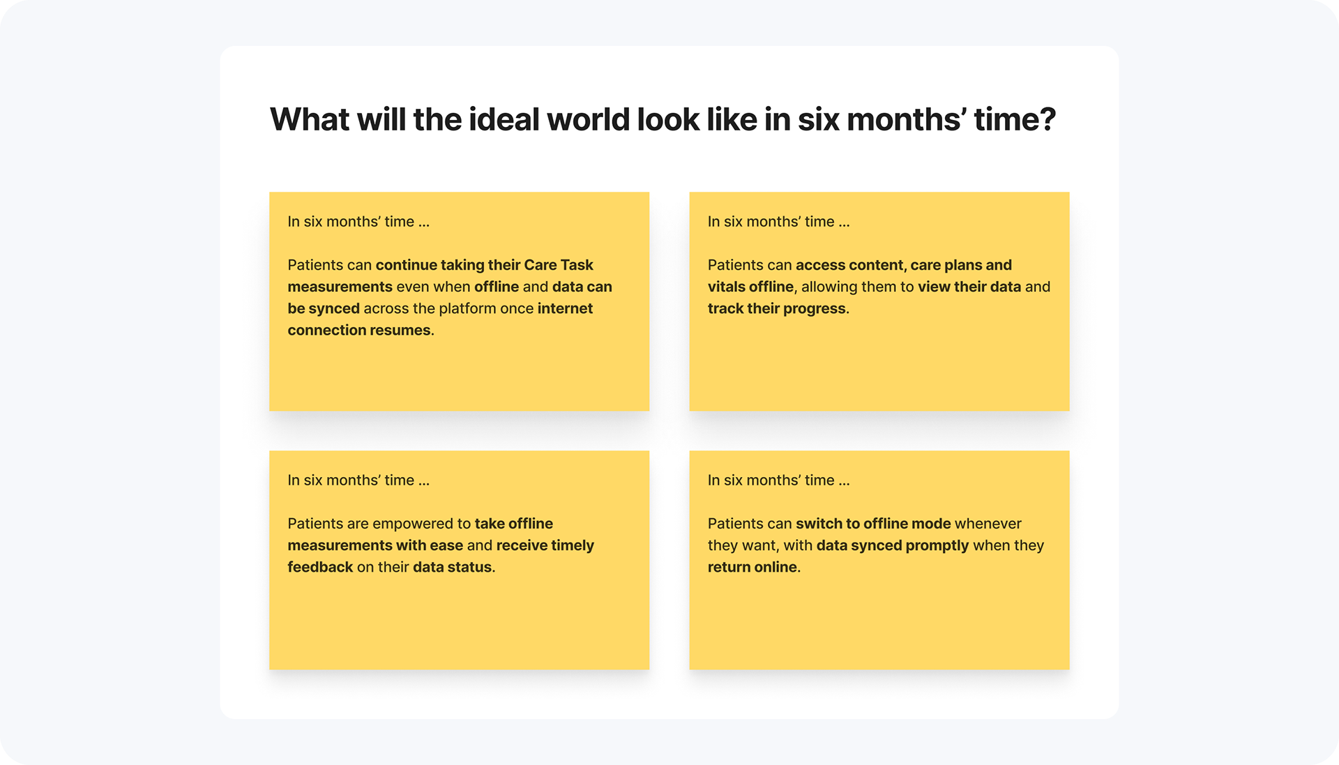 Sprint goals aligned the team and shaped the ideal Offline Mode experience.